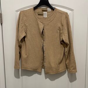 Liz Claiborne Cardigan and Beige Knit Top Set